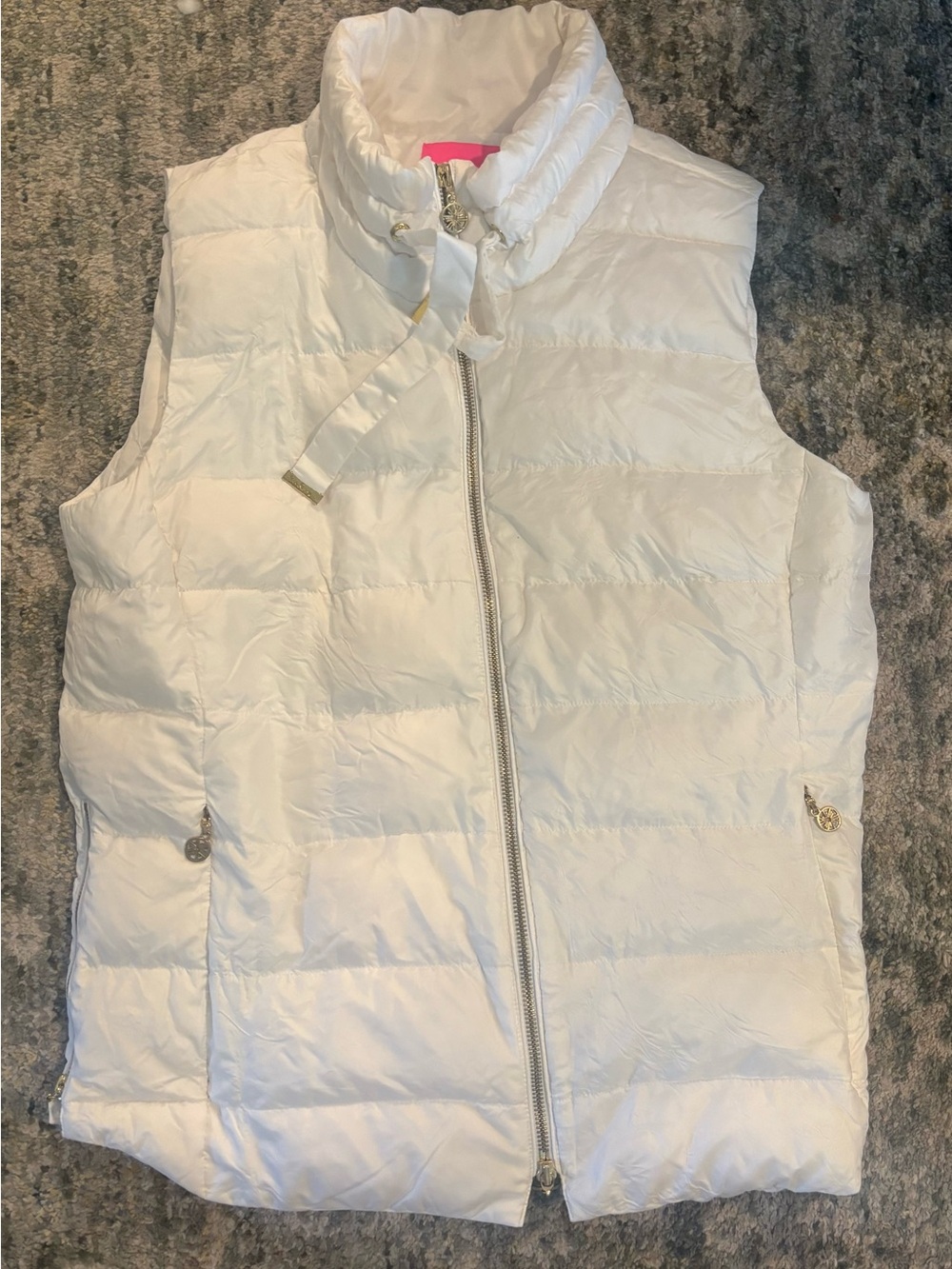 Lilly Pulitzer NWOT $228 PEMBROOKE VEST, COCONUT Size Large - Picture 6 of 9
